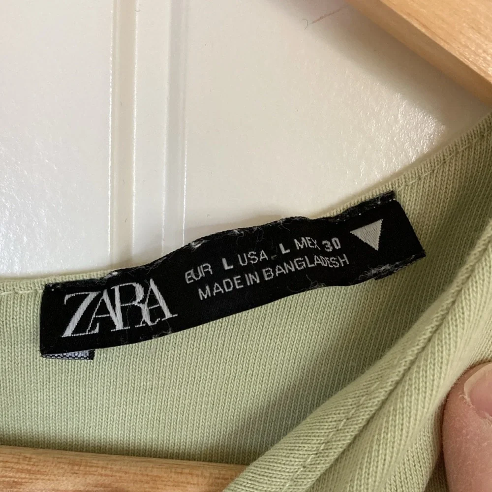 Zara Light Green Sleeveless Romper - Picture 3 of 13